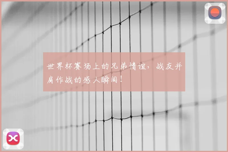 世界杯赛场上的兄弟情谊,战友并肩作战的感人瞬间!